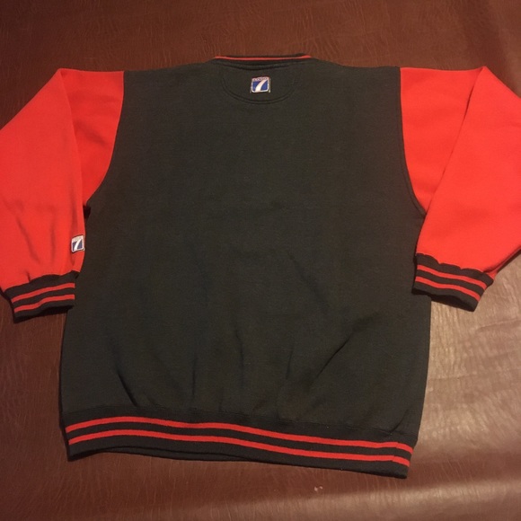 90s Logo 7 WI Badgers Football Crewneck Sweatshirt - Picture 6 of 7